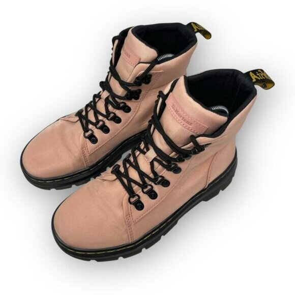 Dr. Martens Doc Combs Nylon Combat Boots Peach Pink Women’s Size US 7 - Picture 3 of 11